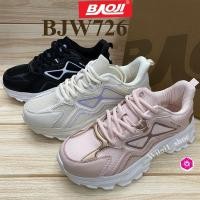 ราคา Baoji BJW 726 รองเท้าผ้าใบ (37-41) สีดำเทา/ครีม/ชมพู ลช/ซซ (3479233261)