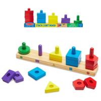 ราคา [15ชิ้น] รุ่น 379 แยกแยะสี จำนวน และรูปร่าง Melissa & Doug Stack and sort board 15 Pcs รีวิวดีใน Amazon USA ทำจากไม้อย่างดี สีสันสดใส ปลอดภัย ของเล่นเด็ก มาลิซ่า (687707406)