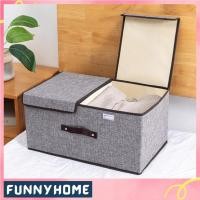 ราคา ❣️FH0208❣️กล่องเก็บผ้าเอนกประสงค์ 2 ฝา แบบพับเก็บได้ (10470545134)