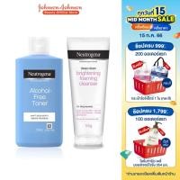ราคา เซ็ตกระจ่างใส นูโทรจีนา ดีพ คลีน ไบรท์เทนนิ่ง โฟมมิ่ง คลีนเซอร์ 100 กรัม+นูโทรจีนา แอลกอฮอล์-ฟรี โทนเนอร์ 150มล. Neutrogena Deep Clean Brightening Foaming Cleanser 100 g. + Neutrogena Alcohol-Free Ton