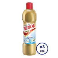 ราคา [แพ็ค 3 ขวด] VIXOL วิกซอล น้ำยาล้างห้องน้ำ โกลด์ 450 มล. (3285573211)