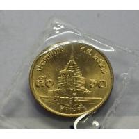 ราคา เหรียญหมุนเวียน50 สตางค์ สต.ร9 ปี 2547 เนื้อทองเหลือง ไม่ผ่านใช้ #พศ. (8147232418)
