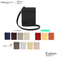 ราคา Louis Montini "Evelyn Collection" Saffiano Nametag Wallet กระเป๋าใส่บัตรคล้องคอหนังแท้ กระเป๋านามบัตร WK19 (7859400350)