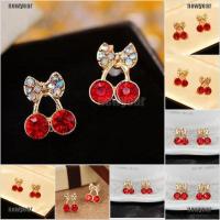 ราคา ต่างหูแฟชั่น รูปเชอร์รี่ ประดับเพชรเทียม สําหรับผู้หญิง (3513817313)