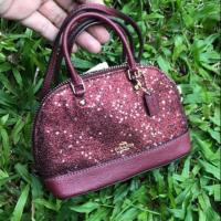 ราคา Coach แท้ COACH #F22891 MICRO MINI SIERRA SATCHEL WITH STAR GLITTER (785703419)