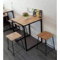 ราคา 99HomeStore ชุดโต๊ะ+เก้าอี้ขาเหล็ก (1544709736)