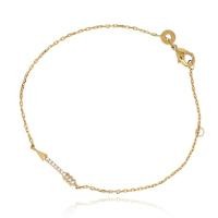 ราคา Jewelry Buffet สร้อยข้อมือ สร้อยข้อมือจี้ลูกศร ดีไซน์น่ารัก ชุบทอง 18K ประดับเพชรสวิส (3607755350)