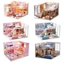 ราคา Cutebee บ้านตุ๊กตา มีไฟ LED DIY แบบประกอบเอง สําหรับตกแต่งบ้านตุ๊กตา (2715781190)