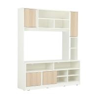 ราคา INDEX LIVING MALL ตู้วางทีวี+Hutch รุ่นสเปนเซอร์ ขนาด 150 ซม. - สีขาว/เลอร์บานา โอ๊ค (6352775785)