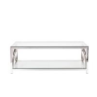 ราคา SB Design Square SB DESIGN SQUARE SCHULTZ DESIGN โต๊ะกลาง โต๊ะกลางสแตนเลสท๊อปกระจก Arctic ขนาด 130x70x46 ซม. - สีเงิน แบ (6436599461)