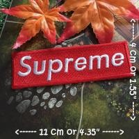 ราคา โลโก้ Supreme ตัวรีดติดเสื้อ อาร์มรีด อาร์มปัก ตกแต่งเสื้อผ้า หมวก กระเป๋า แจ๊คเก็ตยีนส์ Hipster Embroidered Iron on ... (5831415399)