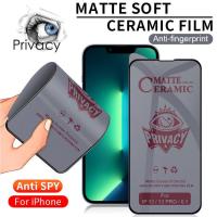 ราคา ฟิล์มกันคนข้างๆๆมองเห็น (ฟิล์มกันเสือก) สำหรับ iPhone 14 13 12 11 Pro Max 13 Mini X XS XR 6 6S 7 8 Plus SE 2020 ฟิล์มเซรามิก(แบบด้าน)กันรอย ตกไม่แตก บิดได้ งอได้ กันรอยหน้าจอ (13819134607)
