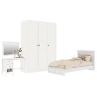ราคา [กทม. 3-5 วัน ส่ง] Koncept furniture KONCEPTKONCEPT FURNITURE ชุดห้องนอน Moneta ขนาด 3.5 ฟุต สีขาว (15664130234)