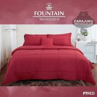 ราคา FOUNTAIN ชุดผ้าปูที่นอน สีแดง RED FTRED #ฟาวเท่น ชุดเครื่องนอน ผ้าปู ผ้าปูเตียง ผ้านวม ผ้าห่ม สีพื้น (1968323451)