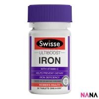 ราคา Swisse Ultiboost Iron Supplement 30 Tablets อาหารเสริมที่มีธาตุเหล็ก (EXP:04 2025) (600650679)