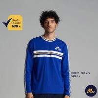 ราคา Mc JEANS เสื้อยืด ผู้ชาย เสื้อยืด แม็ค แท้ แขนยาว สีน้ำเงิน Mc Match Day เสื้อยืด ผ้านุ่ม ระบายอากาศได้ดี MTSZ545 (8313791424)