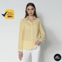 ราคา Mc JEANS เสื้อเชิ้ต ผู้หญิง แม็ค แท้ แขนยาว สีเหลือง ทรงสวย ใส่สบาย MWLZ080 (3516263639)