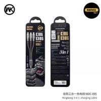 ราคา สายชาร์จ สำหรับandroid /สำหรับ IP /type-c 3 in 1 สายเคเบิ้ลสแตนเลส WK design รุ่น WDC-095 120cn. (4347225297)