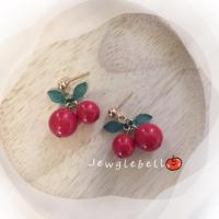ราคา ❗ Clear stock ! 2 คู่ ลด 30% คละลายได้ ❗❗ ❥ต่างหูเชอร์รี่ ต่างหูเชอรี่ มีหลายสี Cherry Earrings (1739595822)
