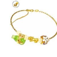 ราคา [PCGOLD] ข้อมือปี่เซียะทองแท้ 0.1 กรัม พร้อมจี้น้ำเต้าดูดทรัพย์ ทองคำแท้99.99% (4979787413)