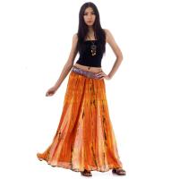 ราคา กระโปรงยาวโบฮีเมียน กระโปรงยาวผ้าต่อมัดย้อม (511653118)