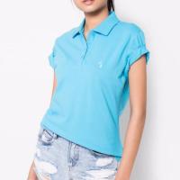 ราคา OASIS เสื้อโปโล หญิง สีพื้น ผ้าคอตตอน สแปนเด็กซ์ รุ่น LMP-0157-CB สีฟ้า Size S (109907694)
