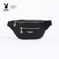 ราคา PLAYBOY กระเป๋าคาดอกคาดเอวผู้หญิง รุ่นST-BS212PB041-BK ดีไซน์ย็บนวมแนวตั้ง-ดำ (9361772088)