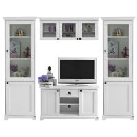 ราคา [กทม. 3-5 วัน ส่ง] SB Design Square KONCEPT KONCEPT FURNITURE ชุดวางทีวี Melona ตู้โชว์+วางทีวี ขนาด 240 ซม. สีขาว แบรนด (4236600568)