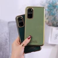 ราคา Fashion New Case Samsung Galaxy S20 Ultra S20+ S10+ Note 10 9 Plus Phone Casing Soft Silicone 6D Plating Smooth Slim Back Cover Emerald Green (7928114523)