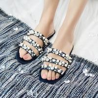 ราคา minx รองเท้าแตะ แต่งมุก ผ้าซาติน รุ่น dahlia (1653025637)