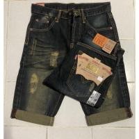 ราคา กางเกงยีนส์ชาย ขาสั้น ยีนส์สามส่วน แต่งขาดNo.771 (2271648305)