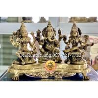 ราคา พระพิฆเนศ พระแม่ลักษมี พระแม่สรัสวตี (เซ็ต 3 พระองค์) ***ทองเหลือง..นำเข้าจากอินเดีย*** (3352586588)