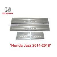 ราคา ชายบันไดประตู สคัพเพลท Honda Jazz 2014-2018 ฮอนด้า แจ๊ส รุ่น 5 ประตู คิ้วกันรอยขอบประตู กาบบันได ชายบันได คิ้วกันรอย (2827472994)