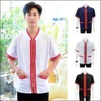 ราคา เสื้อพื้นเมืองผู้ชายภูไท แขนสั้น (6889078693)