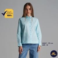 ราคา Mc JEANS เสื้อเชิ้ต เสื้อ แขน ยาว ผู้หญิง แม็ค แท้ เสื้อเชิ้ต ทรงสวย ใส่สบาย สีฟ้า MWLZ116 (6054178838)