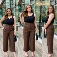 ราคา กางเกงทรงขากระบอกกลางเอวสูงสาวอวบเอว34-46 ผ้าเปเป้ไม่ใช่เอวสม็อค (20419373983)