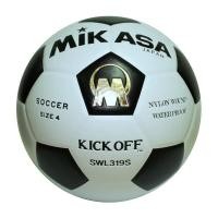 ราคา MIKASA มิกาซ่า ฟุตบอลหนัง Football PVC #4 th SWL319S WH/BK(745) (3120804881)