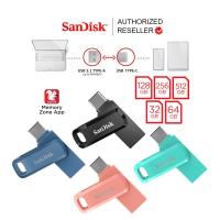 ราคา SanDisk Ultra Dual Drive Go USB 3.1 Gen1 Flash Drive Type-C Speed 150mb/s (SDDDC3) 32GB 64GB 128GB 256GB 512GB แฟลชไดรฟ์ OTG Fla (3709434649)