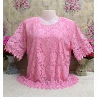 ราคา เสื้อลูกไม้ เสื้อผ้าคุณแม่ สาวอวบ รอบอก50-52 #ลูกไม้สาวอวบ#แขนสามส่วน#รุ่น52708-505 (3038223893)