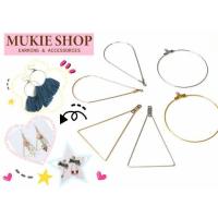 ราคา DIY อะไหล่ต่างหู ทรงหยดน้ำ ทรงสามเหลี่ยม วงกลม แพ็ค 20,50 ชิ้น Mukie shop มุกี้ ช้อป (2669949863)