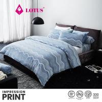 ราคา LOTUS ชุดผ้าปู 5ฟุต+ผ้านวม ลายLI 064 รุ่น Impression Print ส่งฟรี (1578129626)