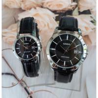ราคา นาฬิกาคู่รัก Casio รุ่น MTP-V004Lและ LTP-V004L นาฬิกาสายหนังสีดำ -ของแท้ 100% รับประกันสินค้า 1 ปี (16193302388)
