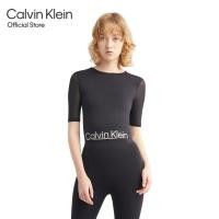 ราคา CALVIN KLEIN เสื้อครอปผู้หญิง ออกกำลังกาย ทรง Slim รุ่น 4WS3K116 001 - สีดำ (19181160259)