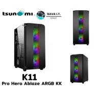 ราคา TSUNAMI เคส PRO HERO K11 ABLAZE ARGB KK สีดำ รับประกัน 1 ปี (5189195762)