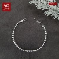 ราคา MT สร้อยข้อมือเงินแท้ ลาย บอลตัดลาย ดีไซน์อิตาลี ยาว 16.0 ซม. (ปรับขนาดได้) Solid 925 Sterling Silver Bracelet (sb331) MT Jewelry มณีธารา (2474808295)