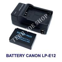 ราคา (Saving Set 1+1)LP-E12 \ LPE12 Battery and Charger For Canon EOS M100,M50,M10,M2,M,Rebel SL1,100D,PowerShot SX70 HS,Kiss (23005601819)