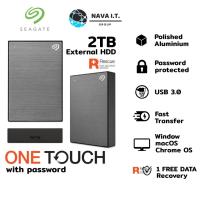 ราคา SEAGATE ONE TOUCH WITH PASSWORD EXTERNAL HARDDISK 2TB (FAST TRANSFER/USB 3.0) เทา- ประกัน 3ปี (19266422890)