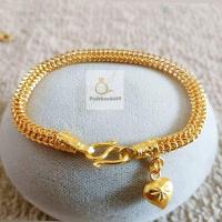 ราคา สร้อยข้อมือลายทาโร่ /ผ่าหวาย/ลายหกเสา น้ำหนัก 1บาท ตะขอมีตราปั๊มเหมือนจริง งานไม่ลอกไม่ดำใส่ติดตัวได้ตลอด (6754759070)