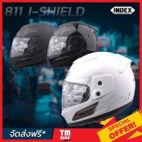 ราคา หมวกกันน็อค INDEX หมวกกันน็อคเต็มใบ หมวกกันน็อคถูก รุ่น 811 I-SHIELD(กระจกสองชั้น) ขนาดเดียวL(59-60) มี 3สี (172463472)