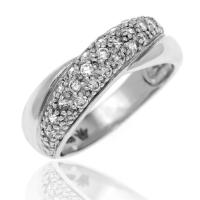 ราคา ๋Jewelry buffet แหวน แหวนเงิน แหวนดีไซน์เงินแท้ 925 ประดับเพชรสวิส ชุบทองคำขาว (896958688)